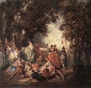 Nicolas Lancret Company in Park oil on canvas